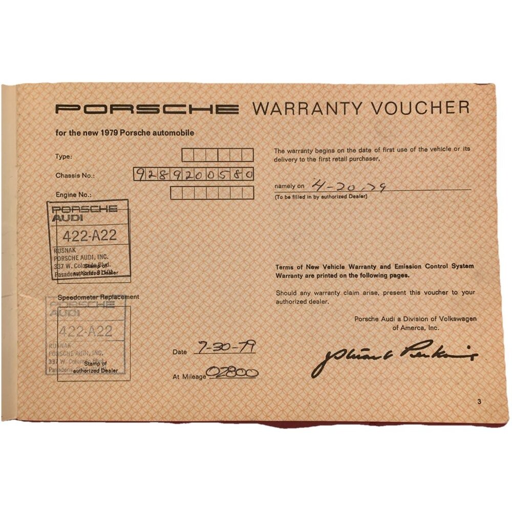 1979 Porsche 928 Warranty Maintenance Manual Blaupunkt Skematics Dealer Sticker - Picture 15 of 16
